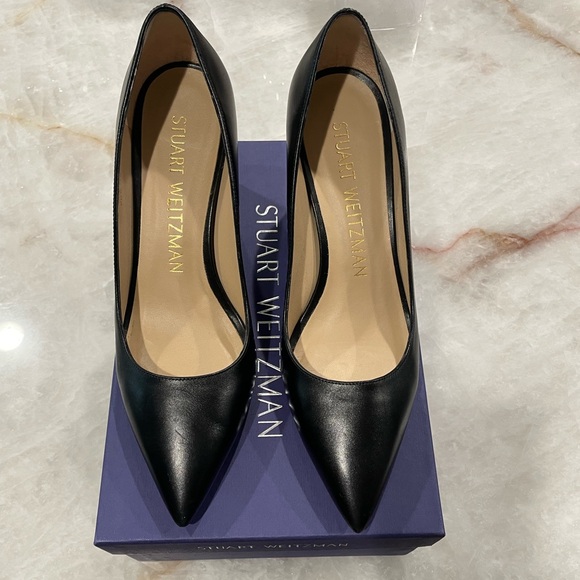 Stuart Weitzman Shoes - Stuart Weitzman Black Linsi 75 Block Pump